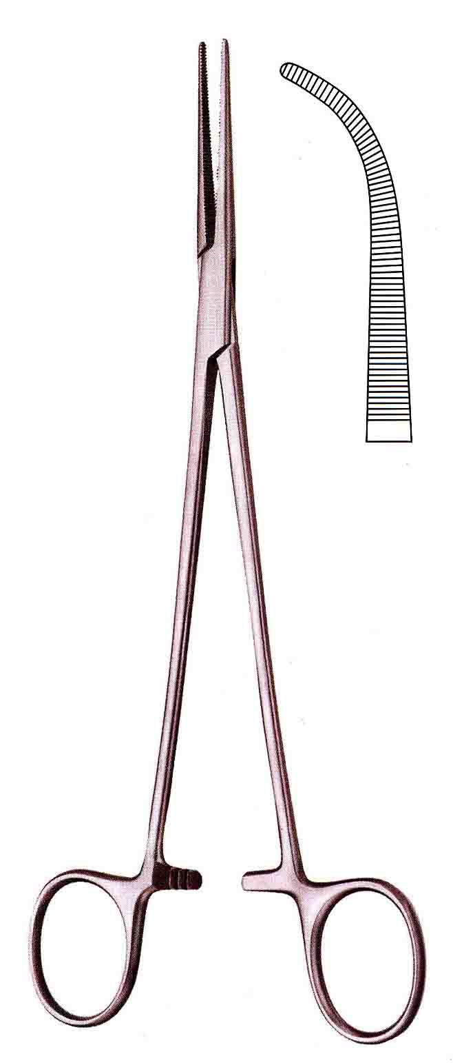 HEIS HEMOSTATİK KLEMP EĞRİ 24CM